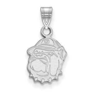 10k White Gold Georgetown U Small Logo Pendant